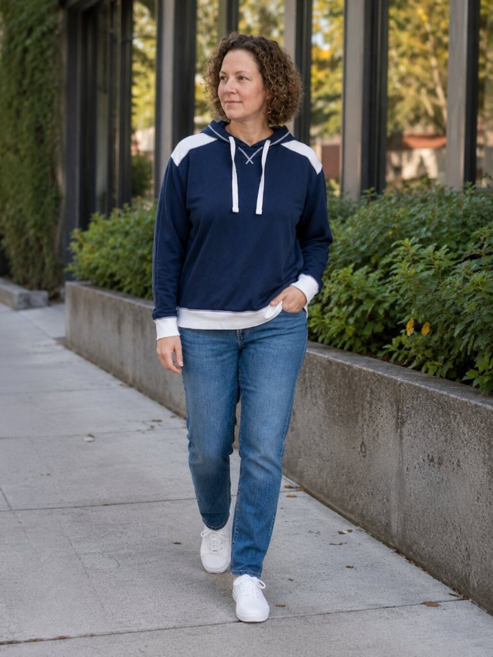 Nautica Navy Color block Hoodie